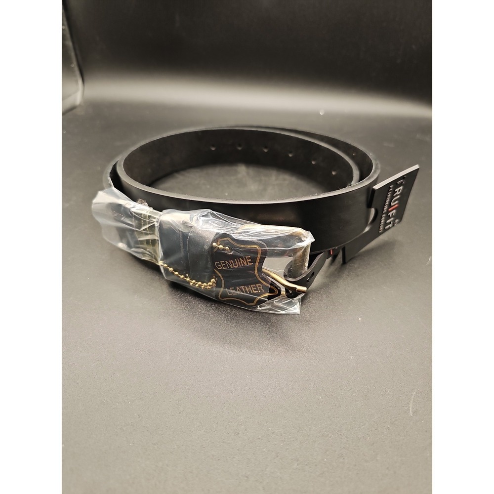 Men's Tru Fit belt genuine leather  Casual black  size 34 Genuine leather Belt